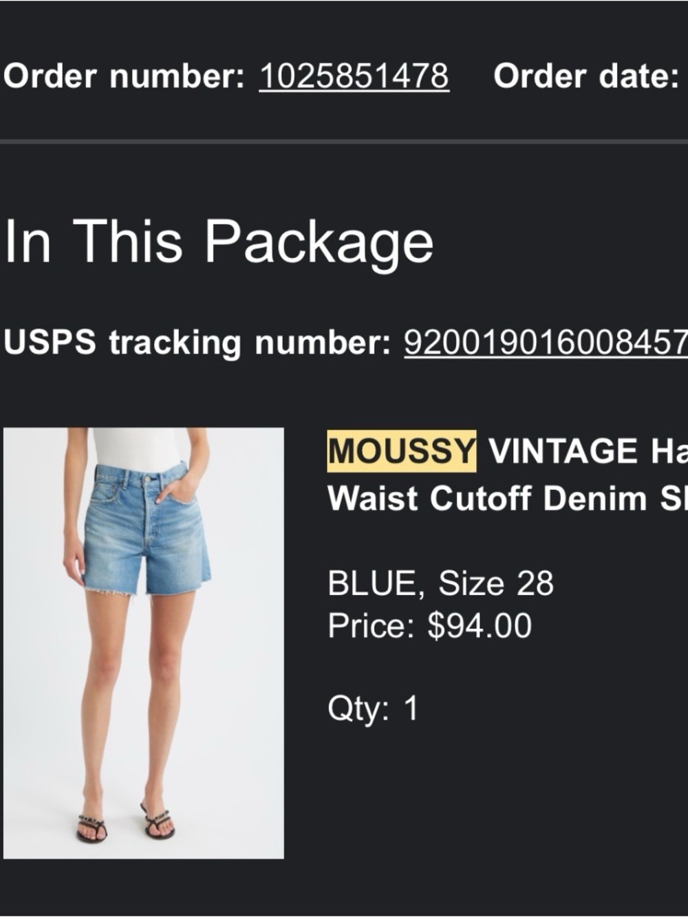 Moussy Light Blue High-Rise Cutoff Denim Shorts